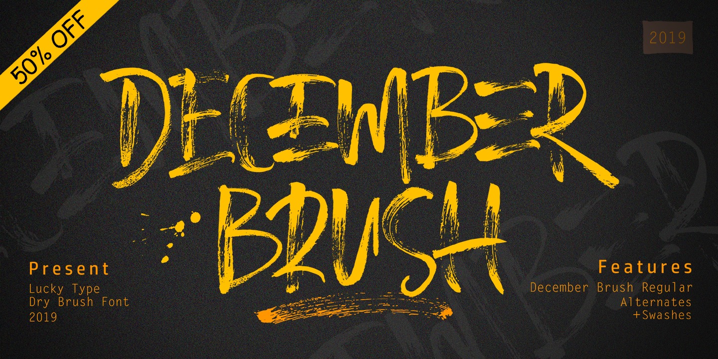 Ejemplo de fuente December Brush #8